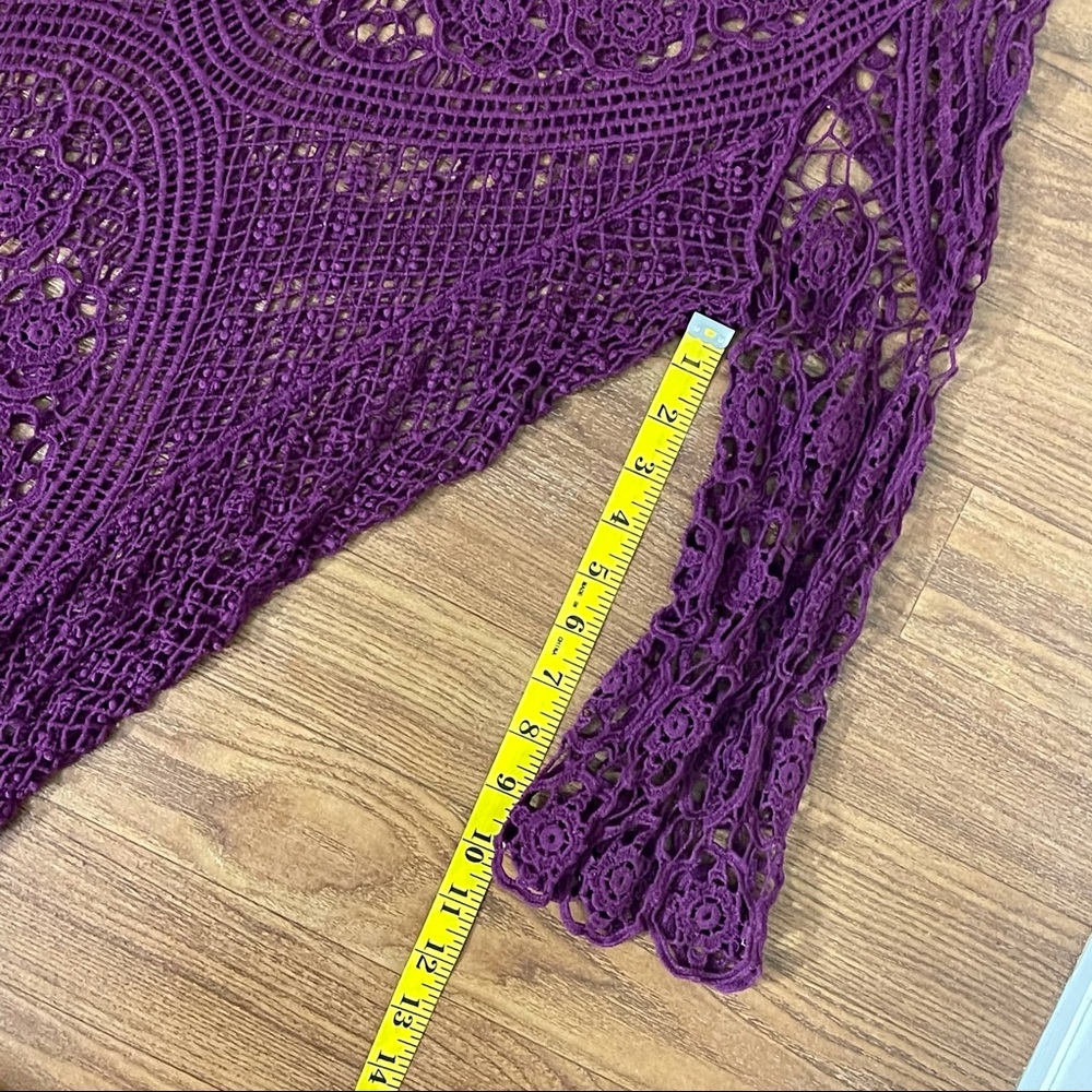 Umgee Lacy Mesh Long Sleeve Cover Up size Small - Picture 11 of 14